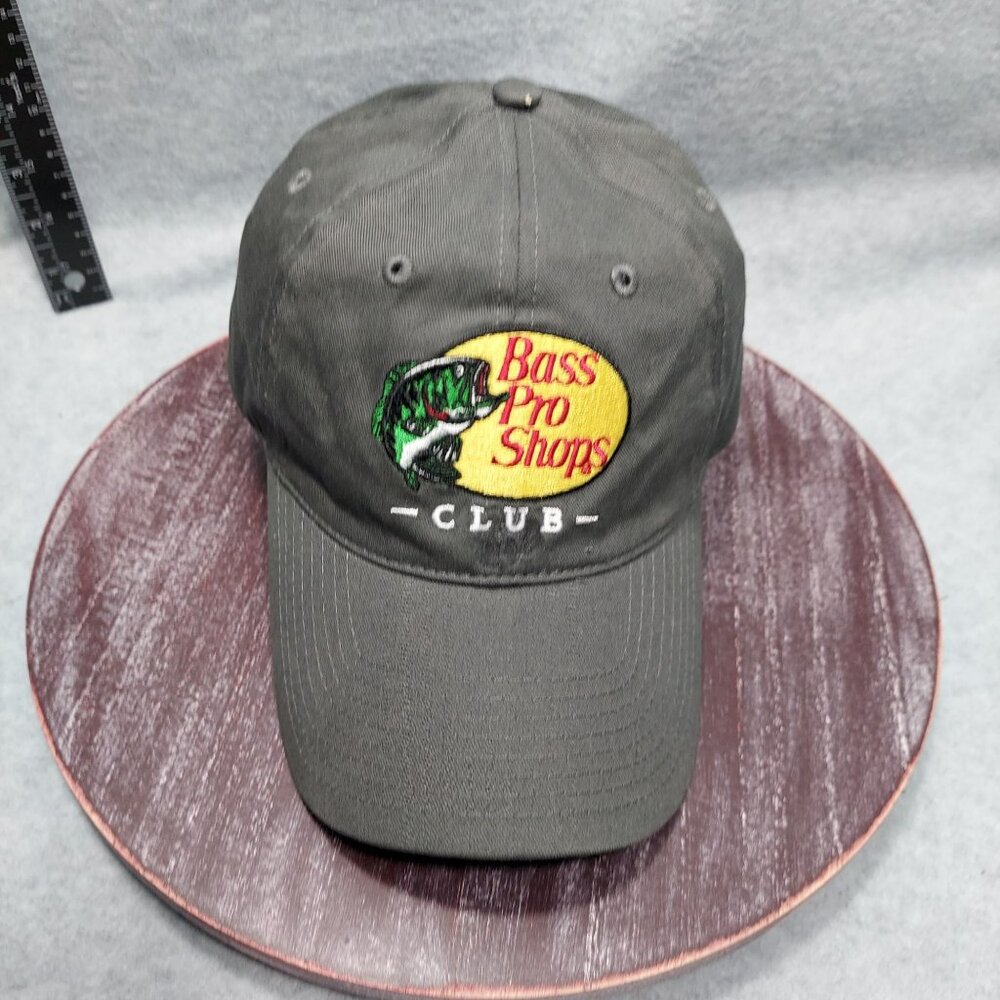 Bass Pro‎ Shops Club Hat - Adjustable Strap - Embroidered Logo - Charcoal Color